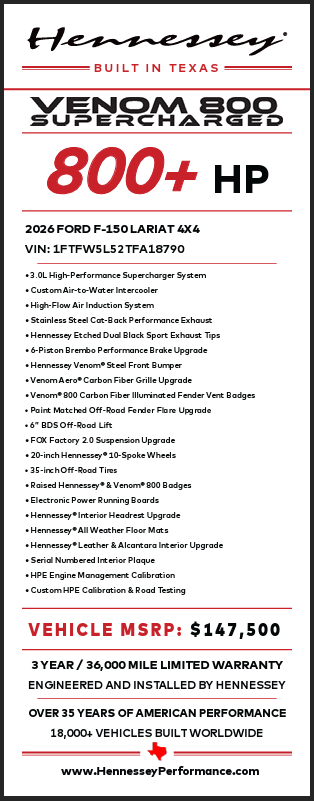 2026 Ford F-150 Hennessey Venom 800