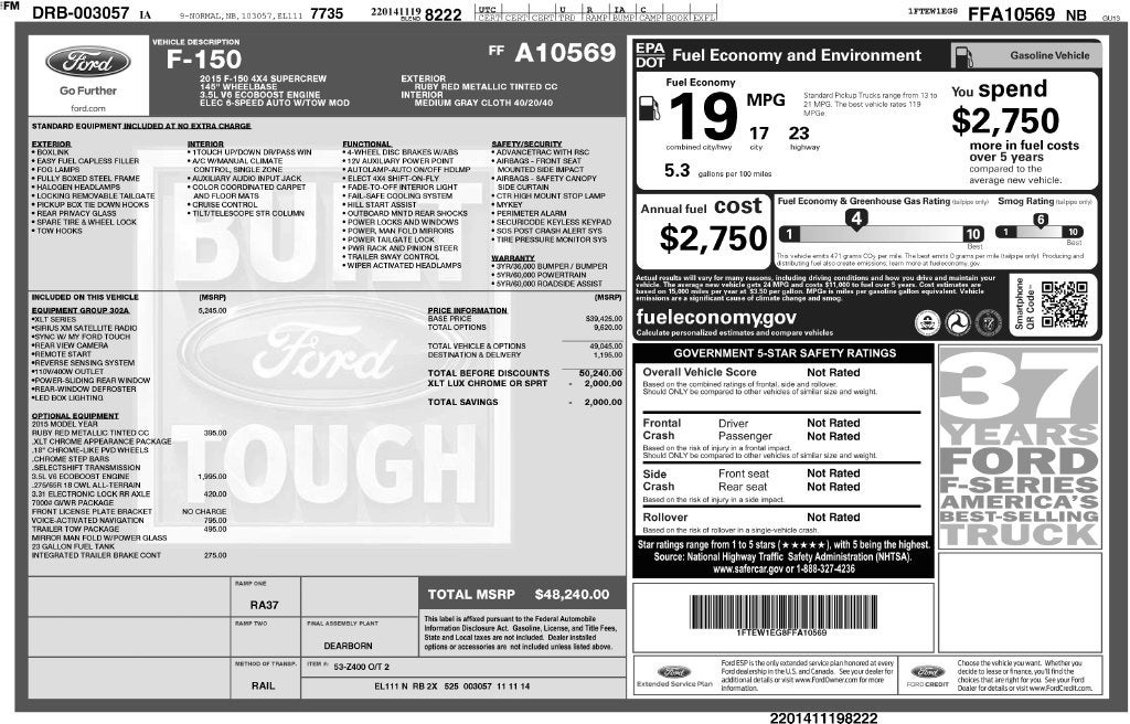 2015 Ford F-150 XLT